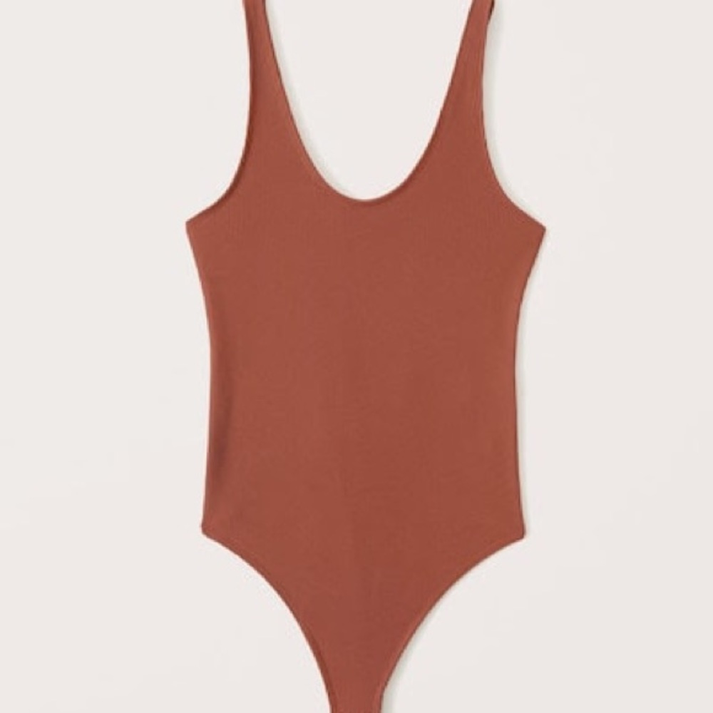 Abercrombie & Fitch Seamless Rib Scoopneck Bodysuit